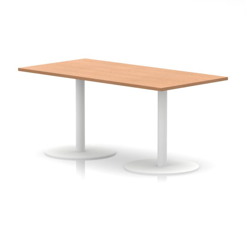 Italia Rectangular Poseur Table White Leg - Image 29