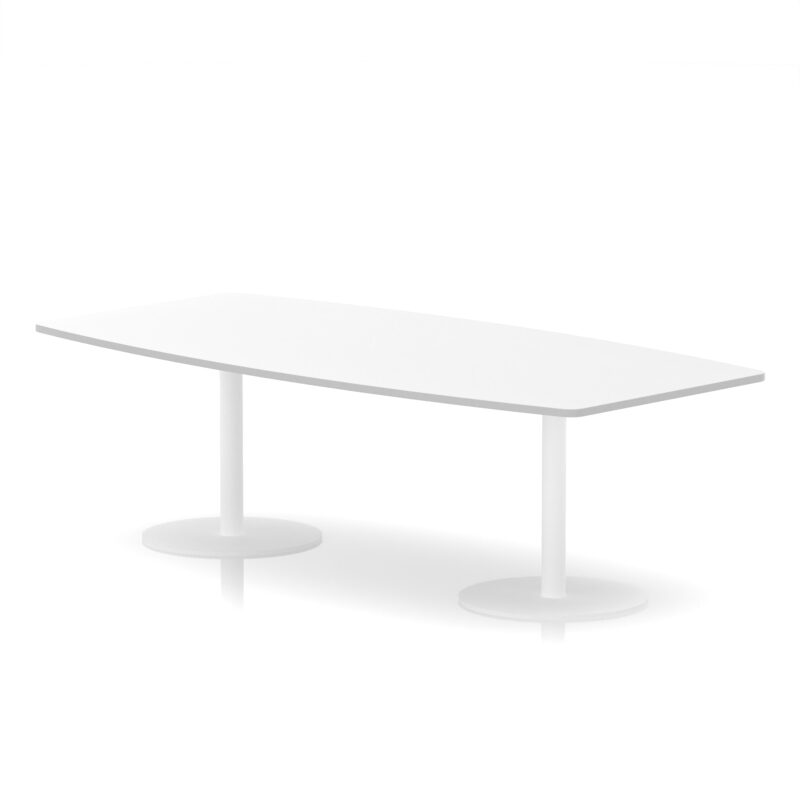 Italia High Gloss Boardroom Table White Leg - Image 6