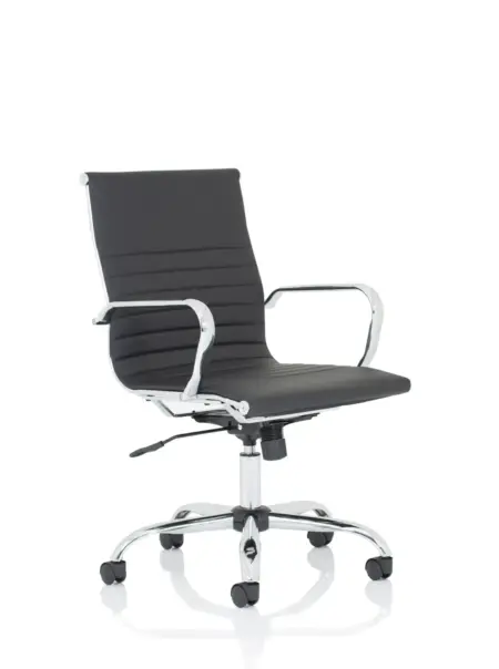 OE - Nola Black Leather Executive Office Chair with Arms