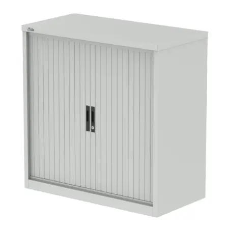 Qube Side Tambour Cupboard With Shelves
