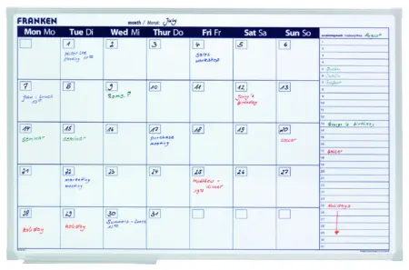 Monthly Planner Day Grid, 90 x 60cm