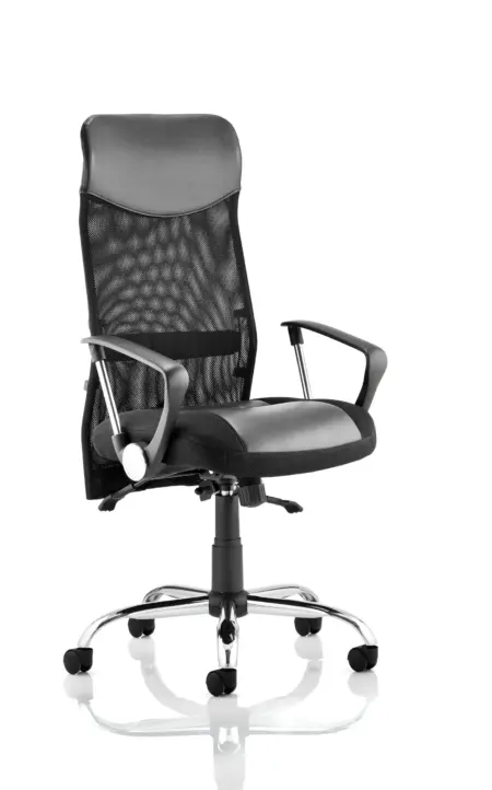 Vegas High Back Black Executive Office Chair with Arms