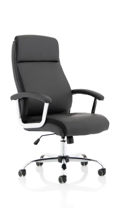 Hatley High Back Black Leather Executive Office Chair with Arms
