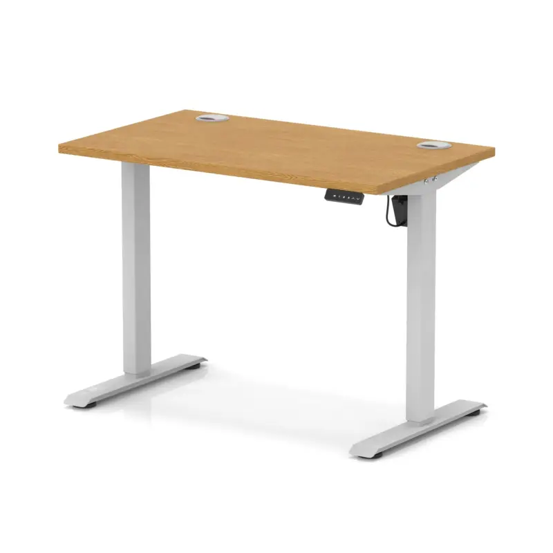 OE - Air Lite Height Adjustable Slimline Desk With Cable Ports - Ofdas