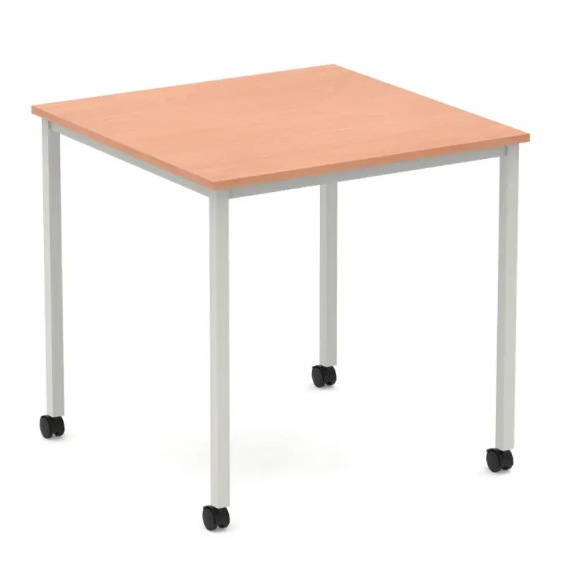 Impulse Straight Table Box Frame Leg With Castors - Ofdas