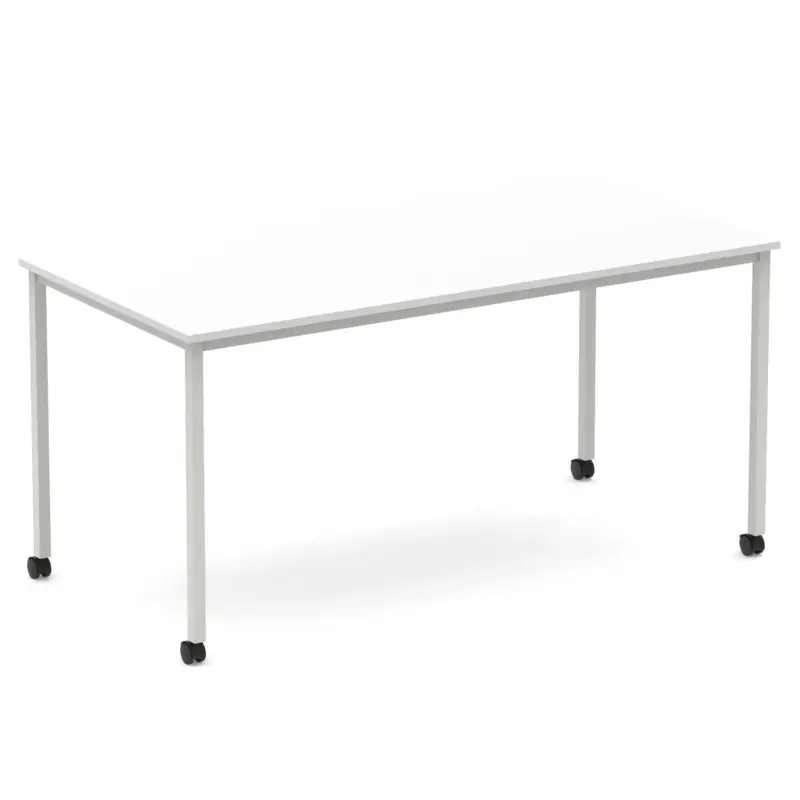 Impulse Straight Table Box Frame Leg With Castors - Ofdas