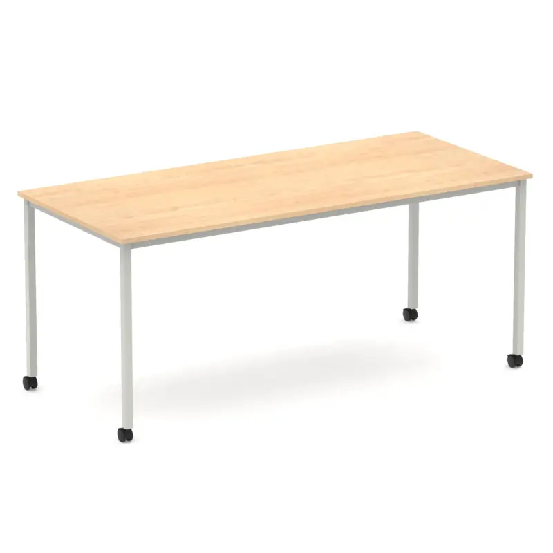 Impulse Straight Table Box Frame Leg With Castors - Ofdas
