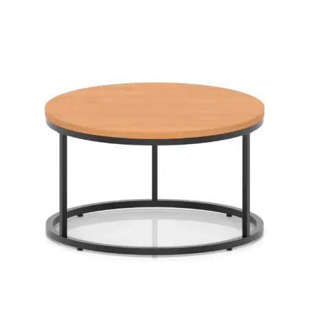 Impulse Round Coffee Table With Metal Frame