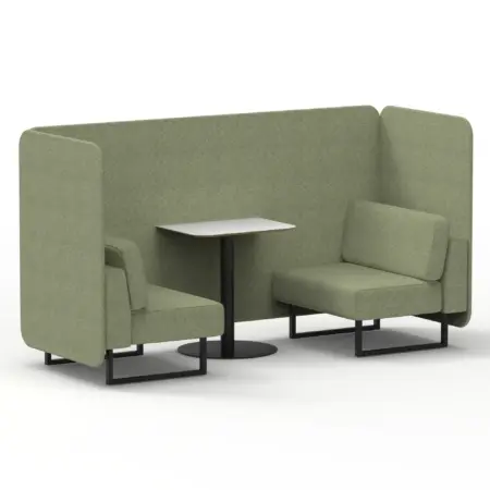 Brixworth Bench Booth With White Table In Single Tone